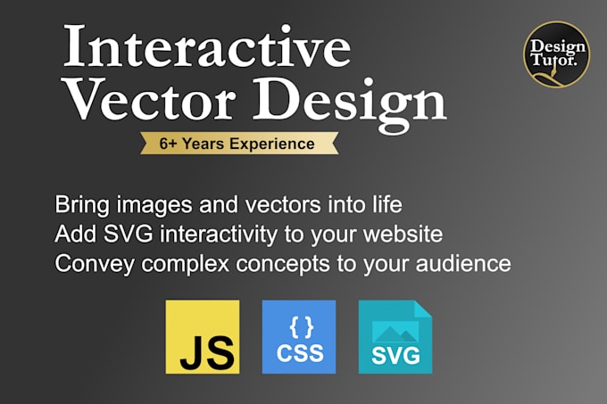 Interactive vector design artwork with JavaScript, CSS, and SVG graphics